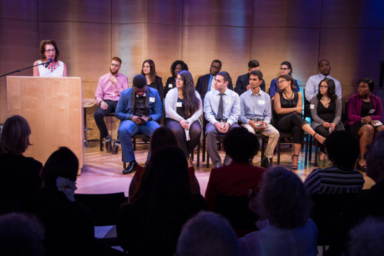 Group of students on stage