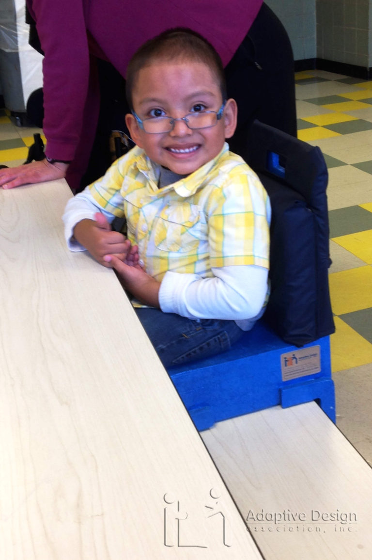 William loves that his Cafeteria Bench allows him to join in on lunch-time fun with his classmates